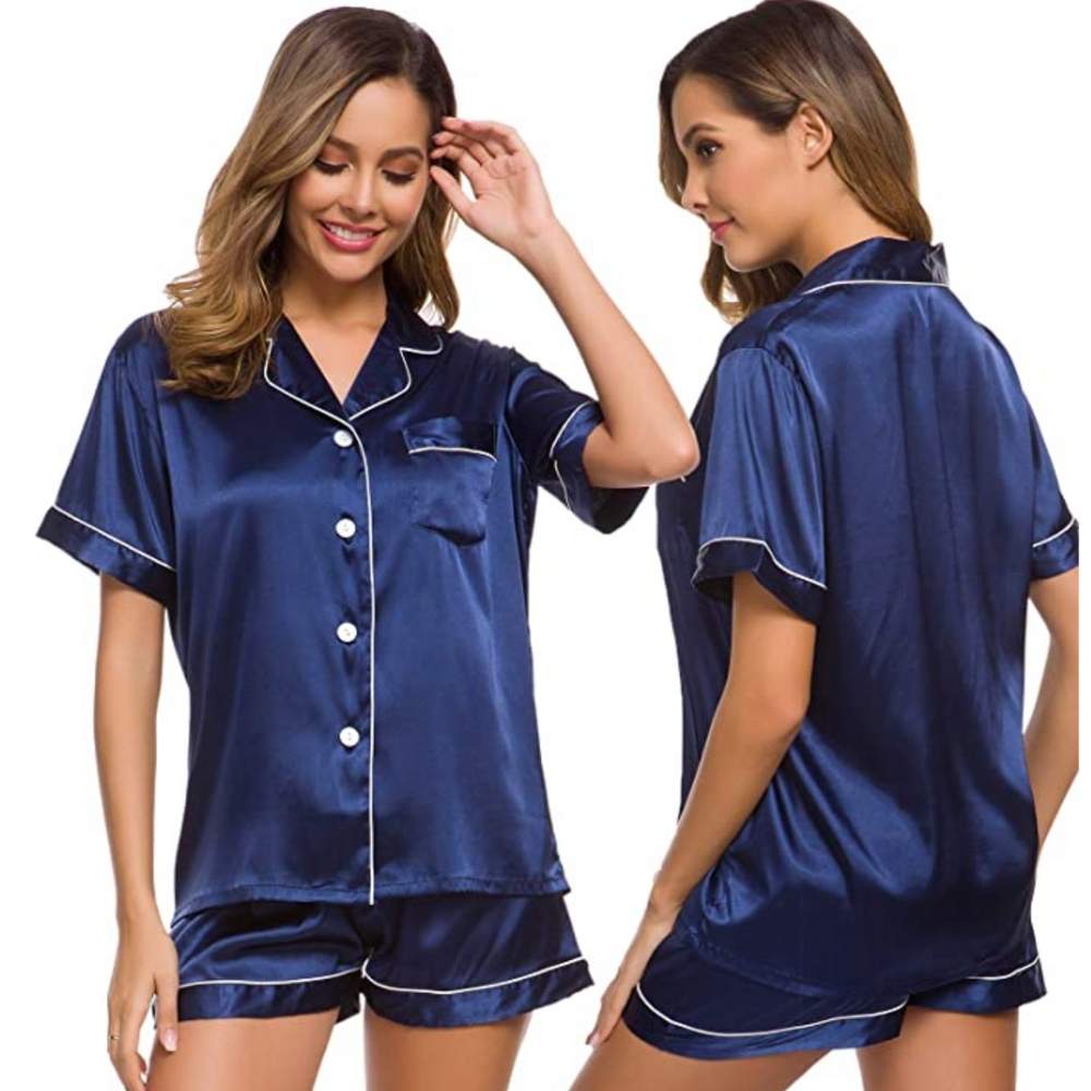 buy red satin silk pyjamas online