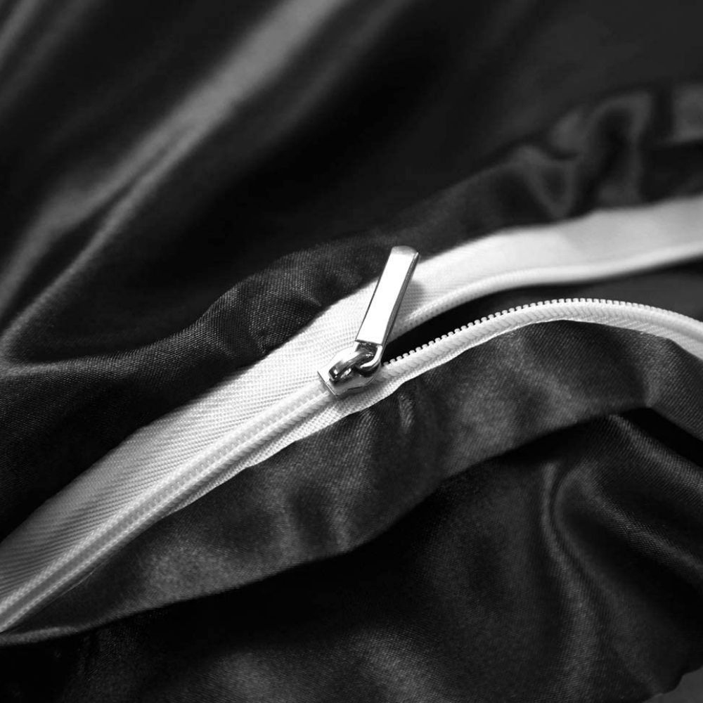buy black satin bed sheet online