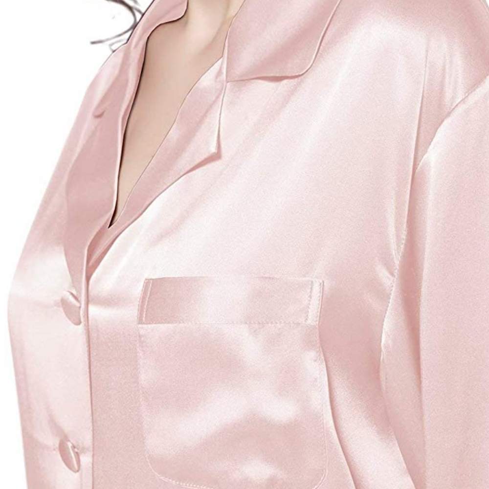 buy womens pink silk pyjamas